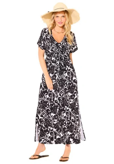 Swimsuits For All Pack & Go Wrinkle-resistant Maxi Cover Up Dress In Black