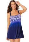Swimsuits For All Princess Seam Swimdress In Blue