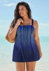 Swimsuits For All Princess Seam Swimdress In Blue