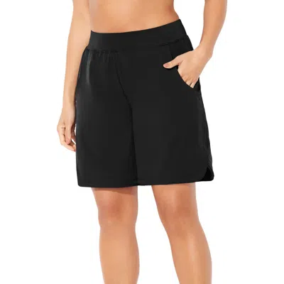 Swimsuits For All Quick-dry Petal Hem Short In Black