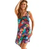 Swimsuits For All Quincy Mesh High Low Cover Up Tunic In Multi