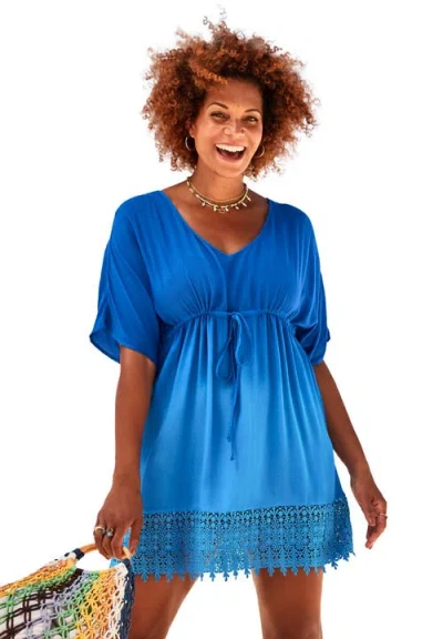 Swimsuits For All Renee Ombre Cover Up Dress In Blue