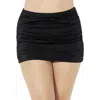 Swimsuits For All Shirred High Waist Swim Skirt In Black