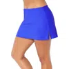 Swimsuits For All Side Slit Swim Skirt In Blue