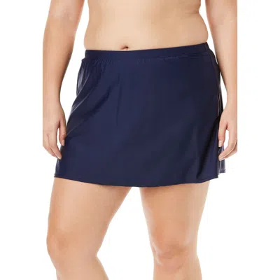Swimsuits For All Side Slit Swim Skirt In Blue