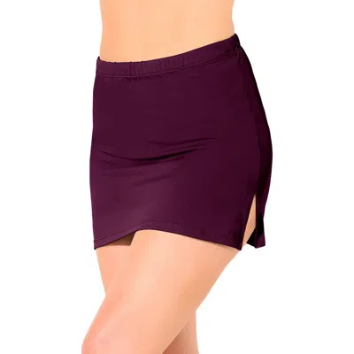 Swimsuits For All Side Slit Swim Skirt In Purple