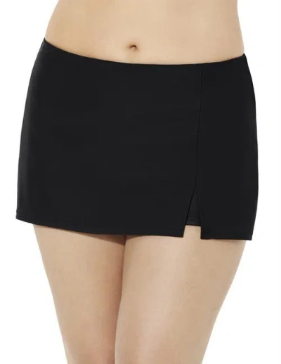 Swimsuits For All Side Slit Swim Skort In Black