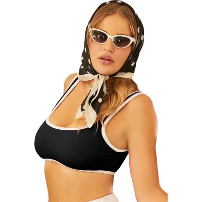 Swimsuits For All Square Neck Longline Bikini Top In Black