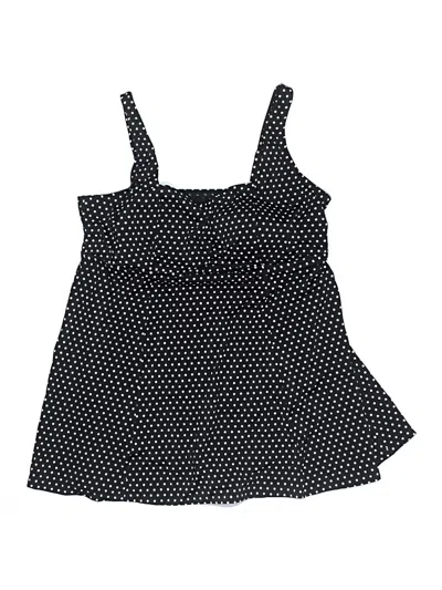 Pre-owned Swimsuits For All Swimsuit Top Black Polka Dots Pattern Swimwear