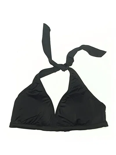 Pre-owned Swimsuits For All Swimsuit Top Black Solid Pattern Swimwear