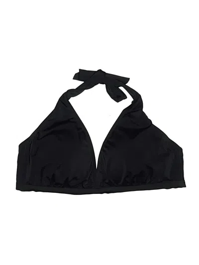 Pre-owned Swimsuits For All Swimsuit Top Black Solid Pattern Swimwear