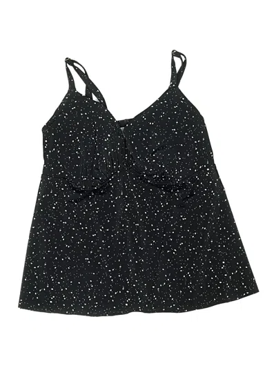 Pre-owned Swimsuits For All Swimsuit Top Black Stars Pattern Swimwear