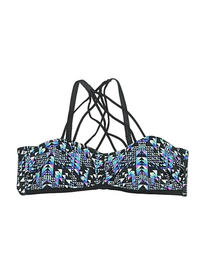 Pre-owned Swimsuits For All Swimsuit Top Blue Print Pattern Swimwear