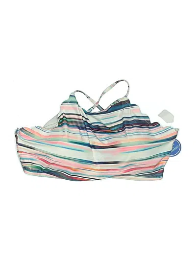Pre-owned Swimsuits For All Swimsuit Top Blue Stripes Pattern Swimwear