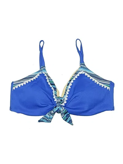 Pre-owned Swimsuits For All Swimsuit Top Blue Swimwear