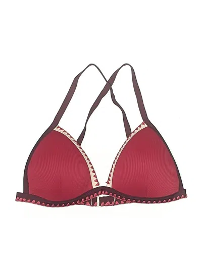 Pre-owned Swimsuits For All Swimsuit Top Burgundy Swimwear