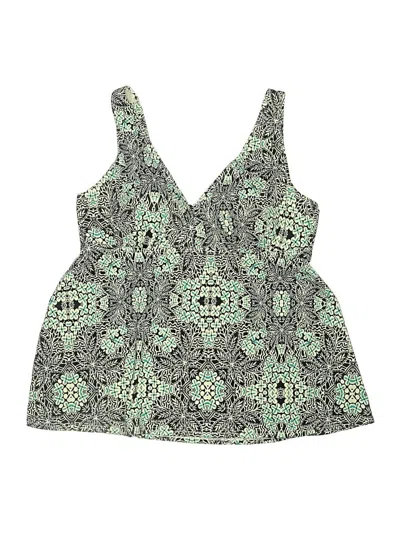 Pre-owned Swimsuits For All Swimsuit Top Green Paisley Pattern Swimwear