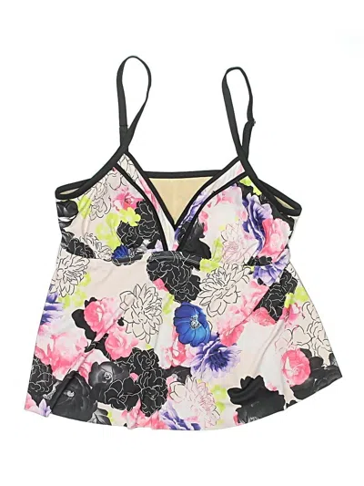 Pre-owned Swimsuits For All Swimsuit Top Ivory Floral Pattern Swimwear