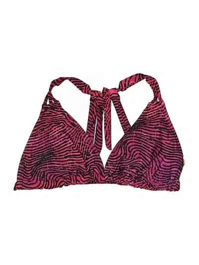 Pre-owned Swimsuits For All Swimsuit Top Pink Animal Print Pattern Swimwear