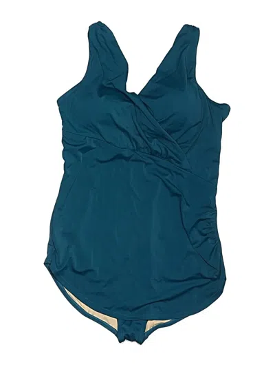 Pre-owned Swimsuits For All Swimsuit Top Teal Swimwear