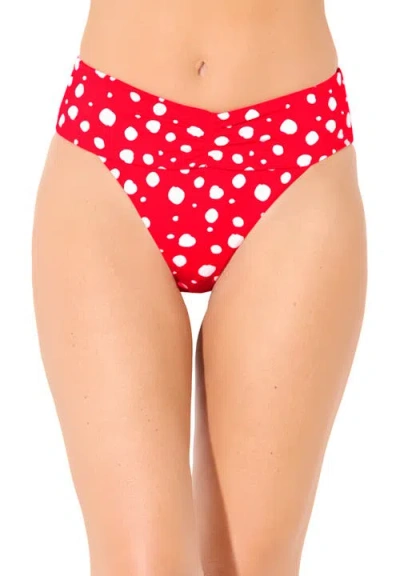 Swimsuits For All V-cut Swim Brief In Red