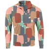 Swingjuice Men's Golf Abstract Camo Quarter Zip Sweatshirt In Multi In Multi