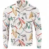 Swingjuice Men's Golf Strokes Quarter Zip Sweatshirt In Ivory In Multi