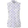 Swingjuice Women's Golf Smile Face Sleeveless Polo In Ivory