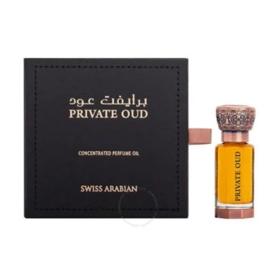 Swiss Arabian Unisex Private Oud Perfume Oil 0.41 oz Fragrances 6295124034336 In Dark / White