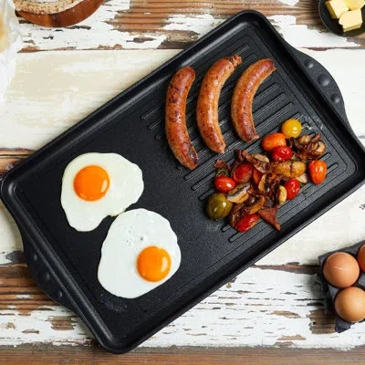 Swiss Diamond 11" Non-stick Grill & Griddle Pan In Black