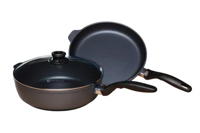 SWISS DIAMOND 3 PIECE COOKWARE SET - FRY PAN AND SAUTE PAN