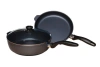 Swiss Diamond 3 Piece Cookware Set In Black
