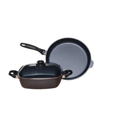 Swiss Diamond 3 Piece Non Stick Cookware Set In Gray