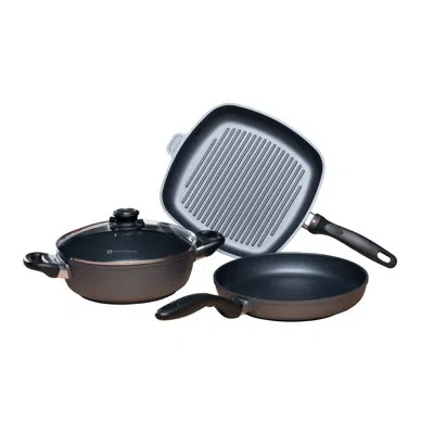 Swiss Diamond 4-piece Nonstick Cookware Set In Gray