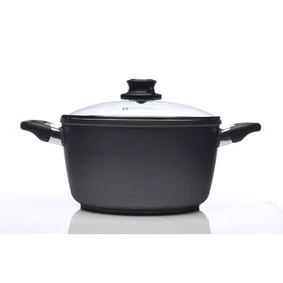 Swiss Diamond 8.5 Qt Induction Stock Pot W/lid In Black