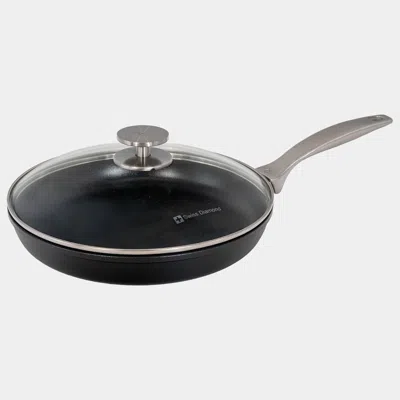 Swiss Diamond Chd Nonstick Fry Pan, 10.25-inch With Lid In Black
