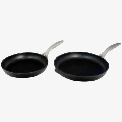 Swiss Diamond Chd Nonstick Fry Pan Duo, 9.5-inch & 11-inch, 2-piece Set In Black