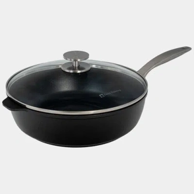 Swiss Diamond Chd Nonstick Saute Pan With Glass Lid, 4.1 Qt In Black