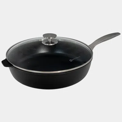 Swiss Diamond Chd Nonstick Saute Pan With Glass Lid, 5.8 Qt In Black