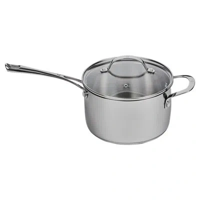 Swiss Diamond Non-stick Stainless Steel Saucepan With Lid In Silver