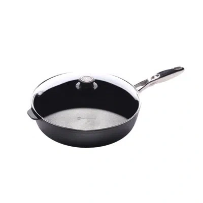 Swiss Diamond Saute Pan With Handle And Lid In Gray