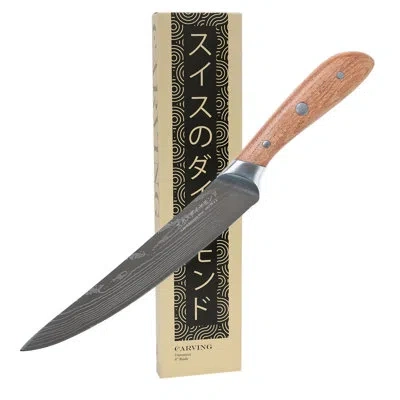Swiss Diamond Wood Handle 7.5'' Carving Knife In Brown