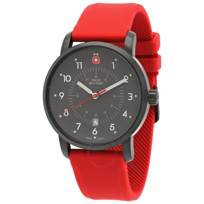 Swiss Military Avenue Quartz Black Dial Men's Watch 01.1641.317 In Red   / Black