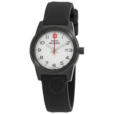 Swiss Military Field Classic Quartz White Dial Ladies Watch 01.0411.335cb In Black / White