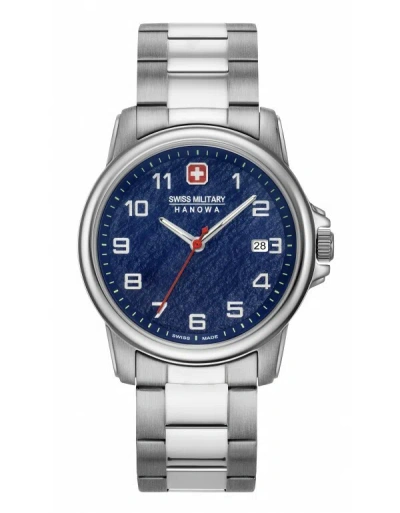 Pre-owned Swiss Military Hanowa Swiss Made Blue Dial Watch Sapphire 06-5231.7.04.003