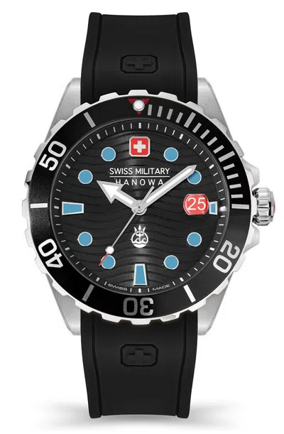 Pre-owned Swiss Military Hanowa Swiss Made Men's Divers Watch 44 Mm Smwgh2200303