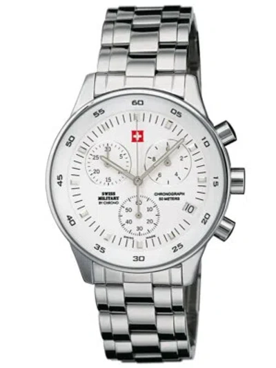Pre-owned Swiss Military Sm30052.02 Chronograph Mens Watch 40mm 5 Atm
