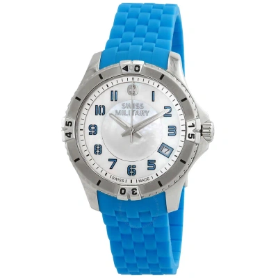 Swiss Military Squadron Quartz Mother Of Pearl Dial Ladies Watch 0121.302 In Blue / Mop / Mother Of Pearl