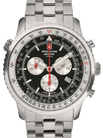 Pre-owned Swiss Military Swiss Alpine Military 7078.9137 Chronograph Mens Watch 45mm 10atm