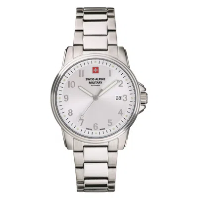 Pre-owned Swiss Military Swiss Alpine Military Men's Watch Analog Quartz 7011.1132sam Stainless Steel